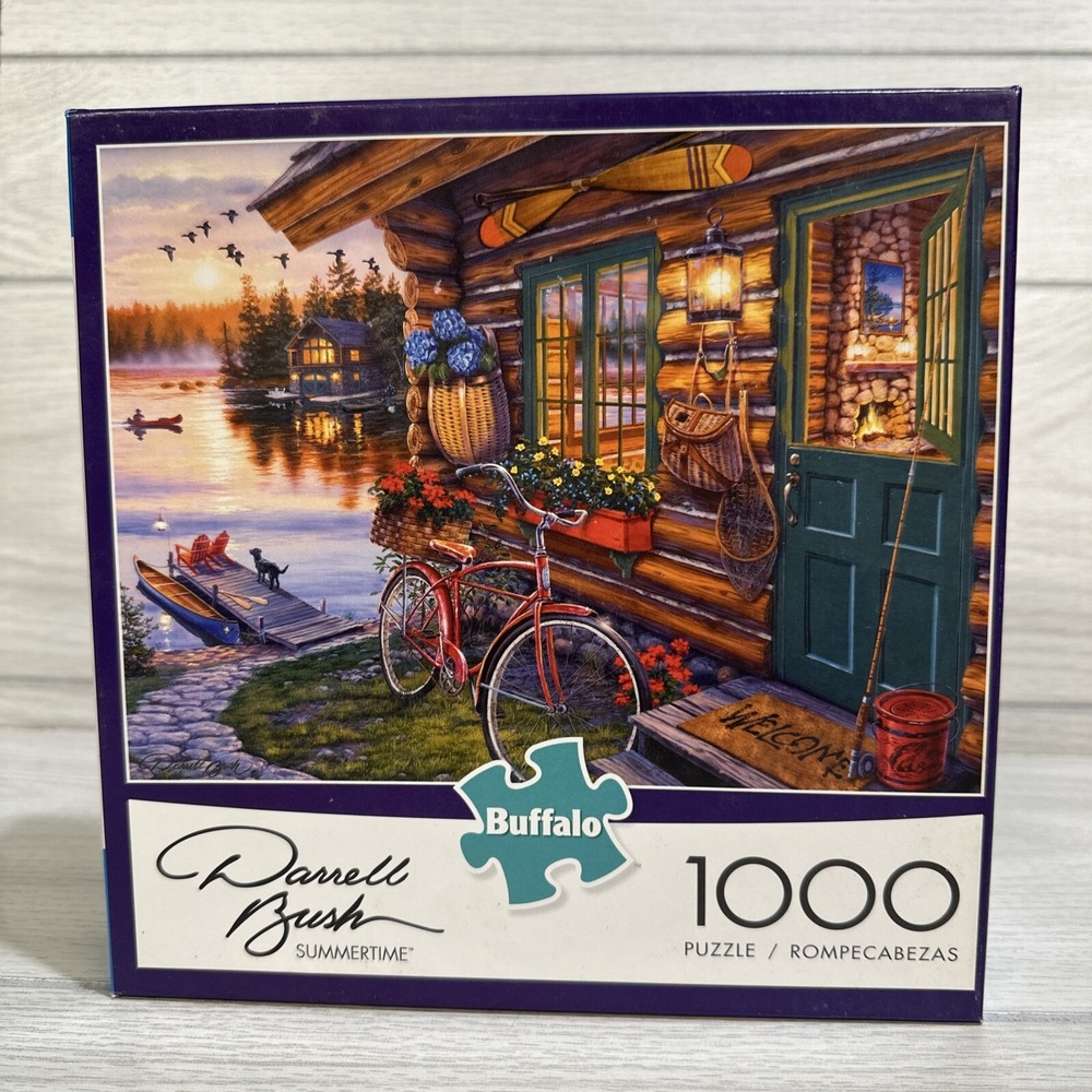 BUFFALO 1000PC Puzzle 27x20" Bush's Summertime *Pieces Verified* USA